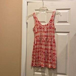 One Clothing cut-out back, sleeveless rayon print dress
